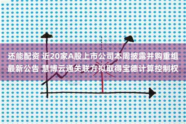 还能配资 近20家A股上市公司本周披露并购重组最新公告 慧博云通关联方拟取得宝德计算控制权