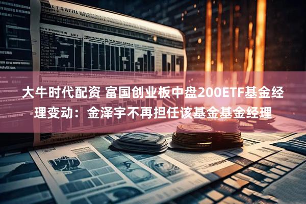 大牛时代配资 富国创业板中盘200ETF基金经理变动：金泽宇不再担任该基金基金经理