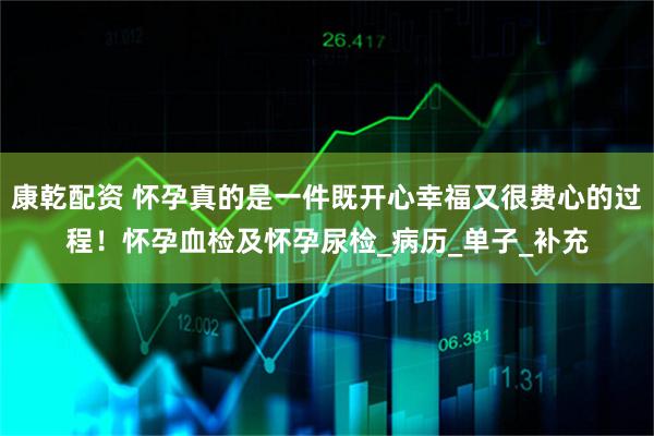 康乾配资 怀孕真的是一件既开心幸福又很费心的过程！怀孕血检及怀孕尿检_病历_单子_补充